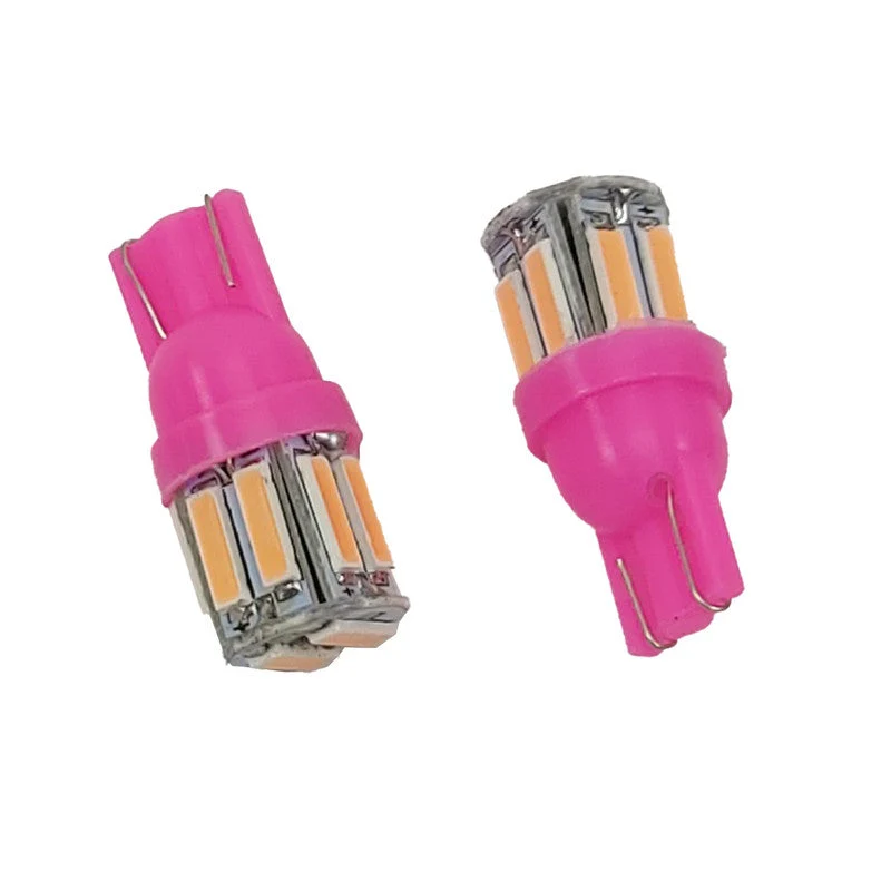 Lampara Led T10 12V 10 Led Pink x2 Un