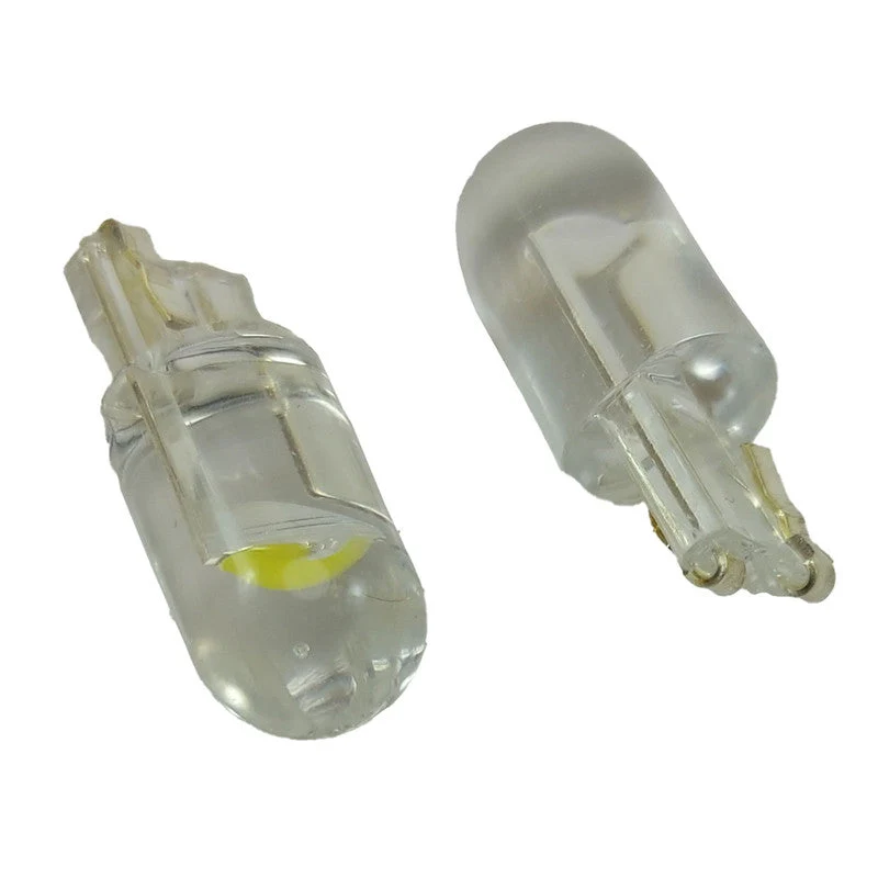 Lampara Led T10 12V Bulbo Vidrio Luz Blanca x2 Un