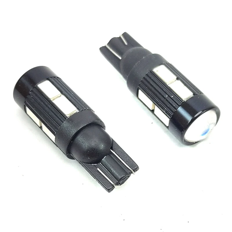 Lampara T10 12v 10 Leds 5730 Ámbar Canbus x2 Un
