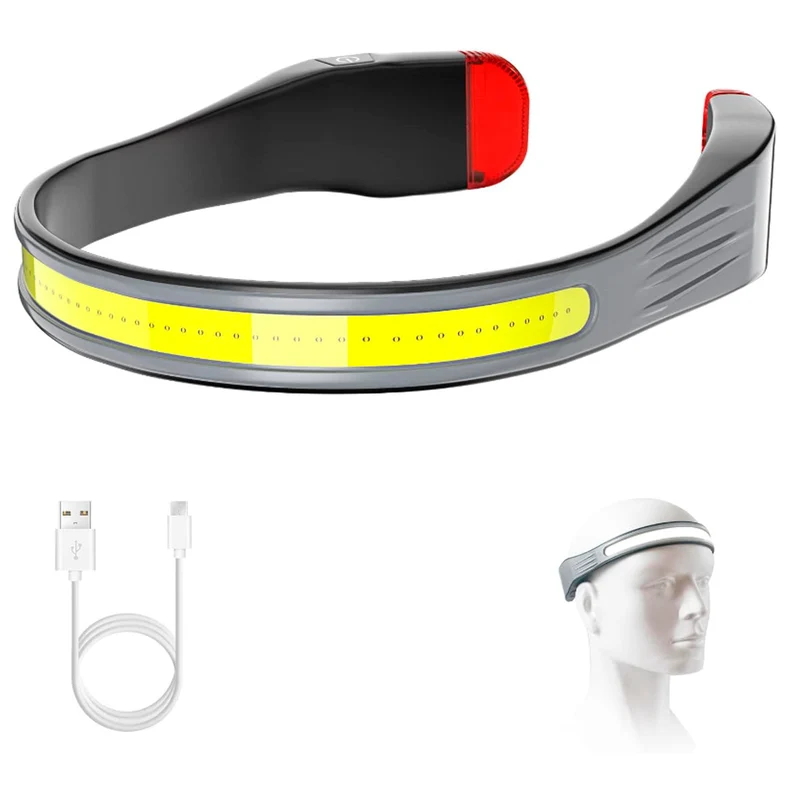 Vincha Led Gran Angular Recargable USB-C 230°