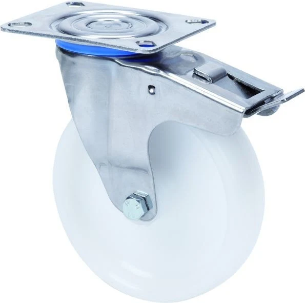 SERIE ZLI INOX-UT, Giratorio/Platina/Freno Rueda y Soporte 2-3084