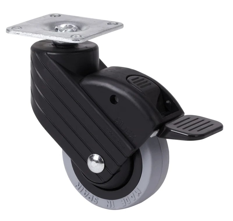SERIE HP-PGI negro, Giratorio/Platina/Freno Rueda 1-0761