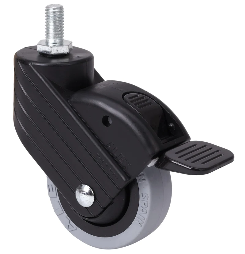 SERIE HP-PGI negro, Giratorio/Espiga roscada/Freno Rueda 1-0769