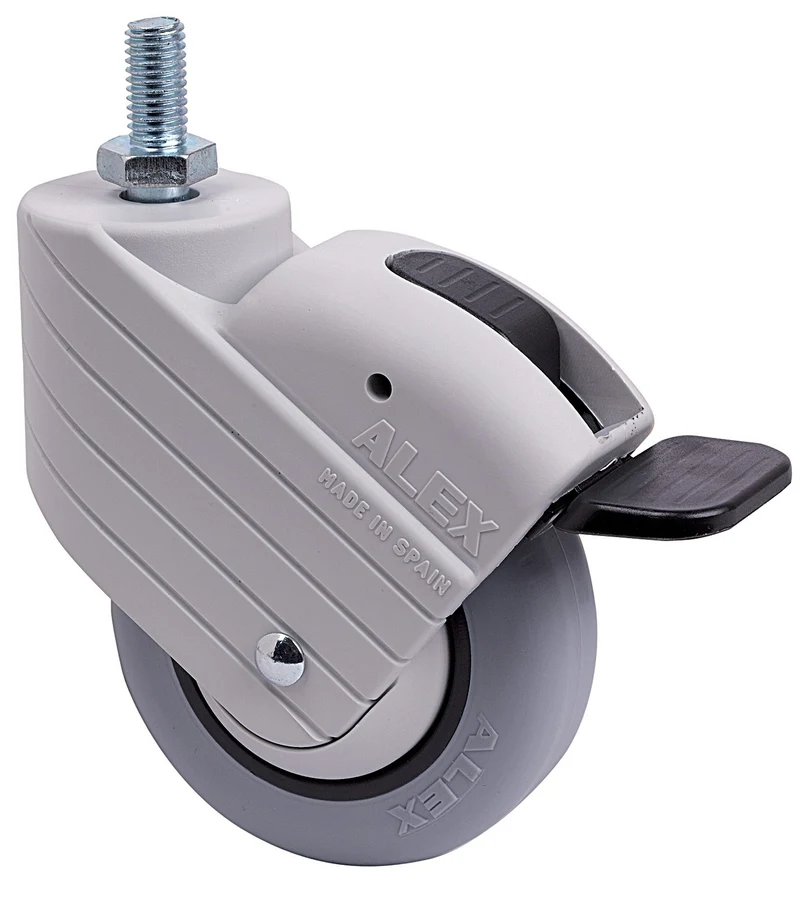 SERIE HP-PGI gris, Giratorio/Espiga roscada/Freno Rueda 2-3326