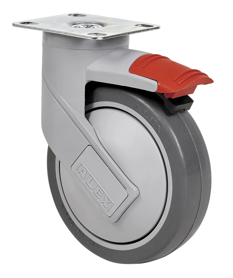 SERIE HC-PGAIB, Giratorio/Platina/Freno Rueda y Soporte 2-4642