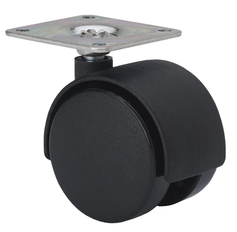 SERIE DK-DK Negro, Giratorio/Platina/Sin Freno 1-0129