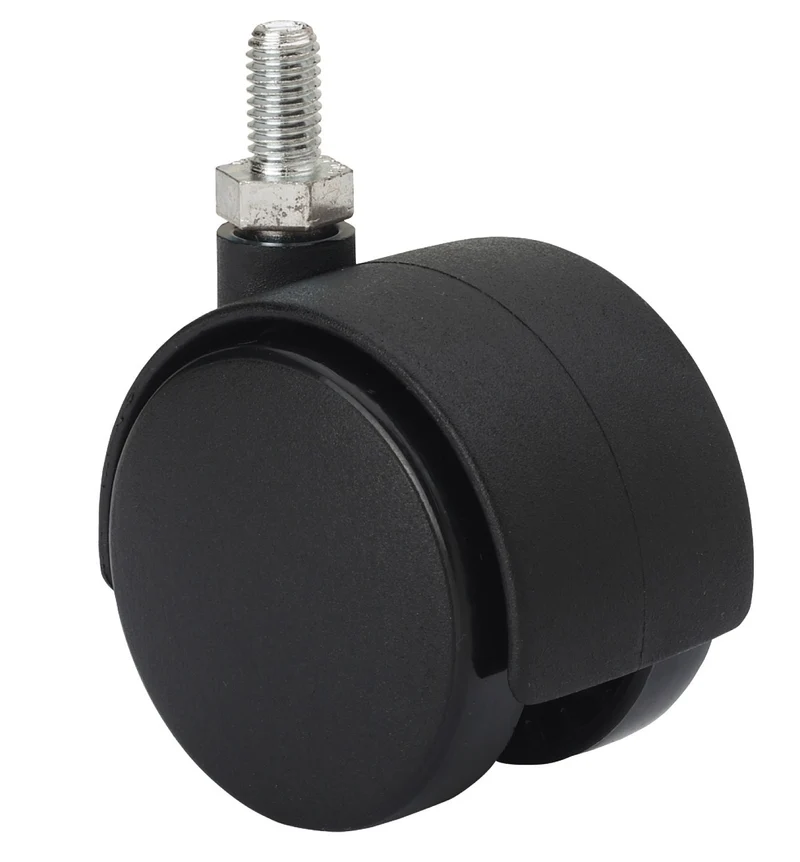 SERIE DK-DK Negro, Giratorio/Espiga roscada/Sin Freno 1-0240