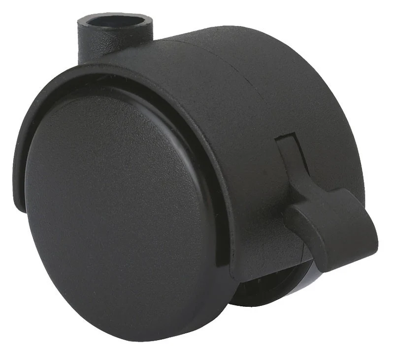 SERIE DK-DK NEGRO, Giratorio/Agujero pasante/Freno Rueda 1-0119