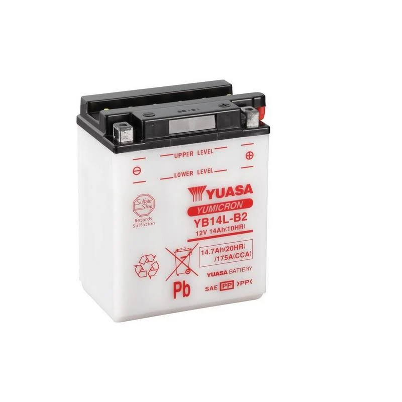 BATERÍA YUASA YB14L-B2 INCLUYE ÁCIDO