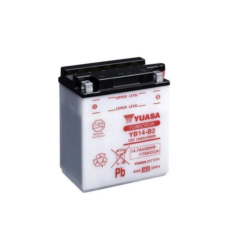 BATERÍA YUASA YB14-B2 INCLUYE ÁCIDO