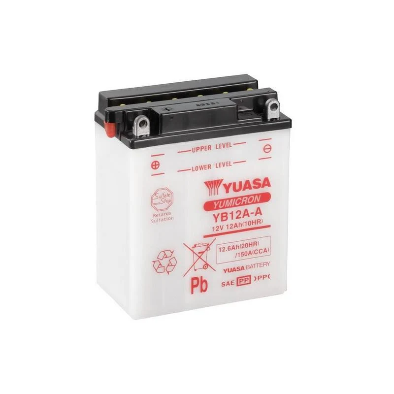 BATERÍA YUASA YB12A-A INCLUYE ÁCIDO