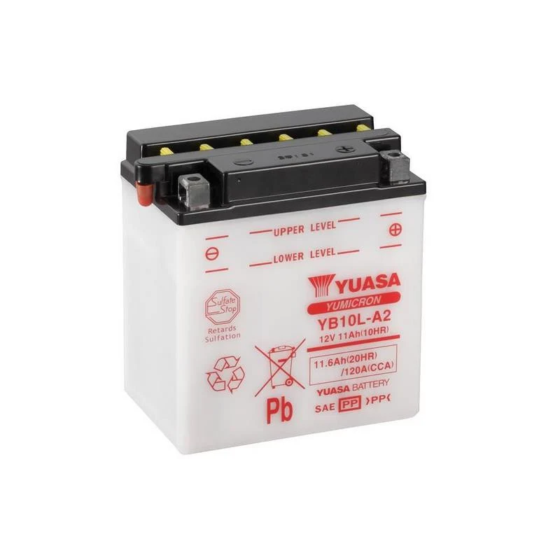 BATERÍA YUASA YB10L-A2 INCLUYE ÁCIDO