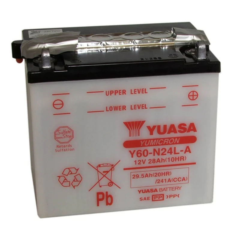 BATERÍA YUASA Y60-24L-A INCLUYE ÁCIDO
