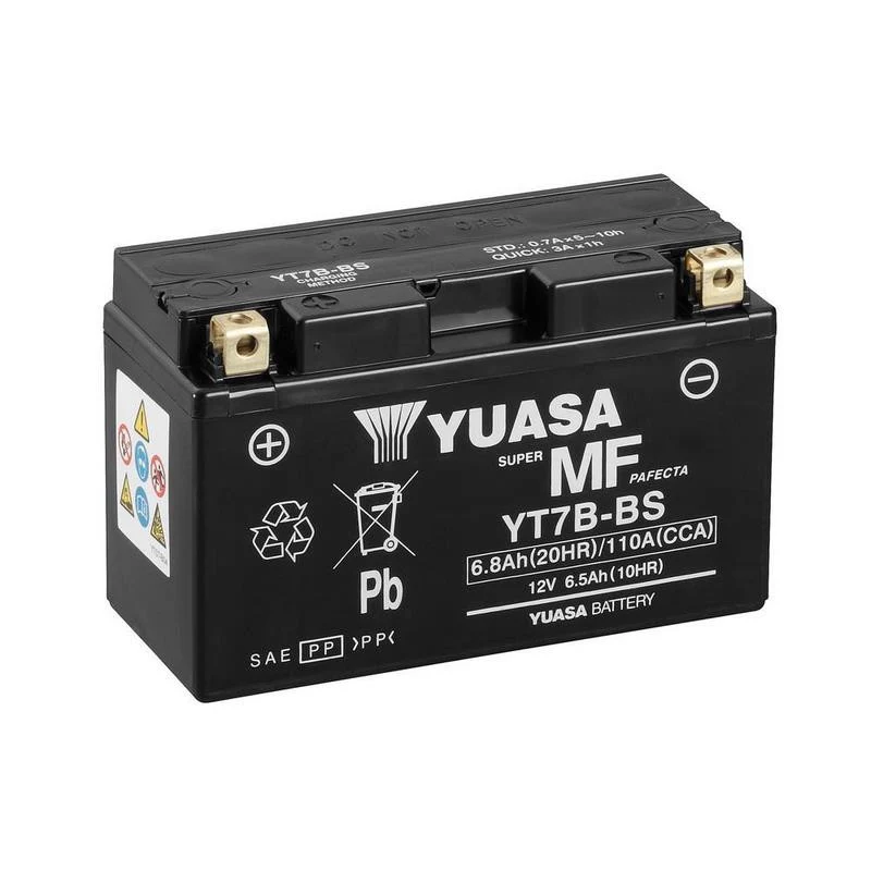 BATERÍA YUASA YT7B-BS INCLUYE ÁCIDO