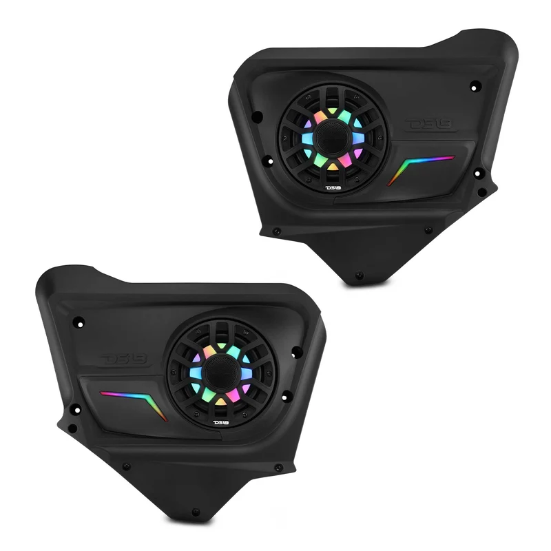 Can-Am Maverick X3 Max (2017-Up) Rear Door Speaker Panels Loaded with NXL-IQ 6.5" 2-Way Coaxial Marine Speakers and Digital LED Badge