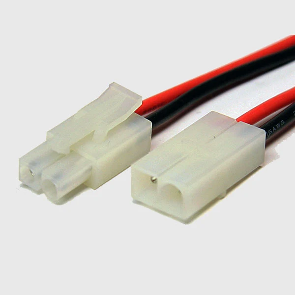 2-PIN TAMIYA M/F 16 CONNECTORS W/16G WIRE LEADS