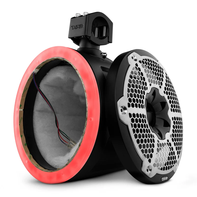 NXL 10" Marine and Powersports Empty Tower with Grill and RGB LED Lights - IP65