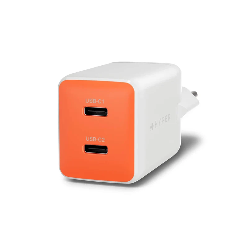 Cargador de pared HyperJuice Flex de 45 W con GaN - Naranja (UE)