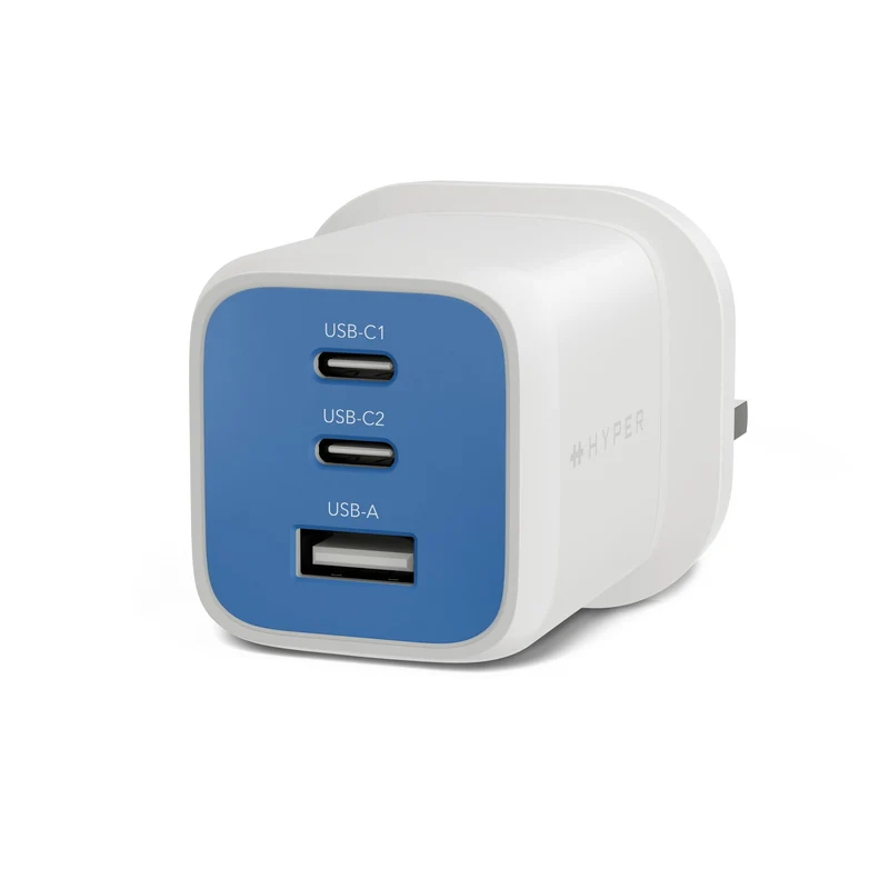 Cargador HyperJuice Flex de 65 W con GaN - Azul (Reino Unido)