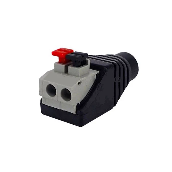DC POWER FEMALE JACK PUSH BUTTON 2-PIN TERMINAL 5.5 X 2.1MM
