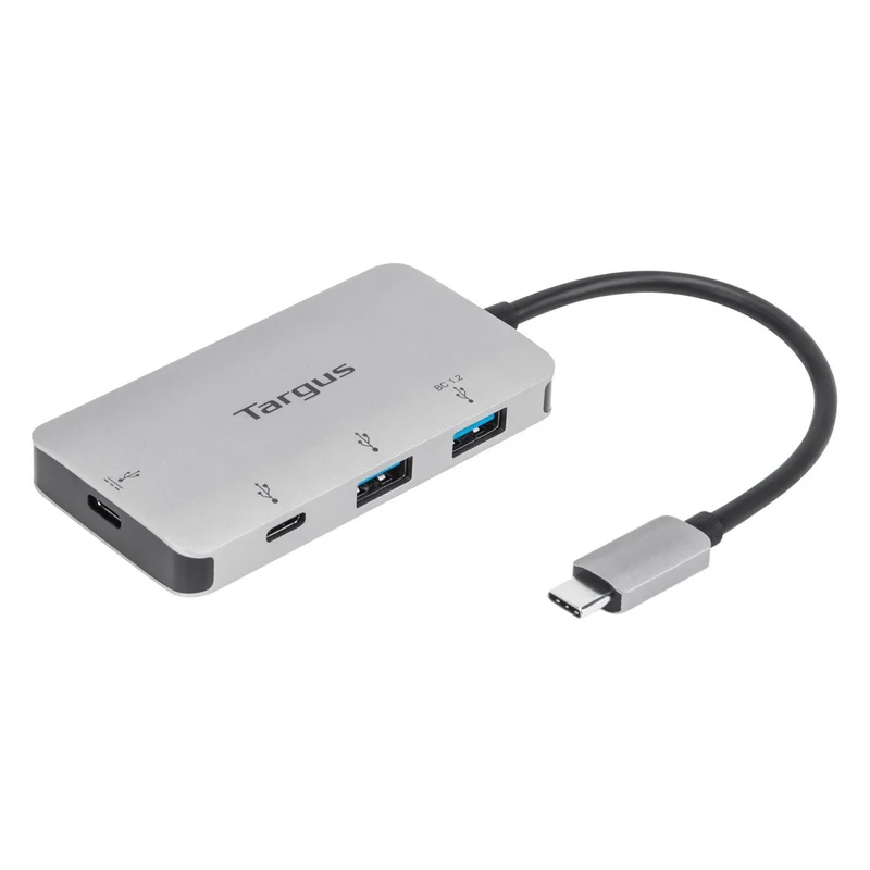 Hub multipuerto USB-C con 2 puertos USB-A y 2 puertos USB-C con capacidad de paso de carga de hasta 100 W