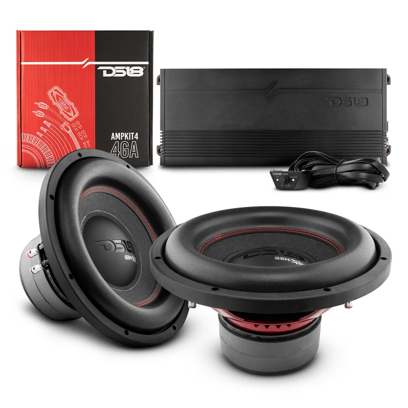 Bass Bundle: Dual 12" Subwoofers with Monoblock Amplifier and Installation Kit