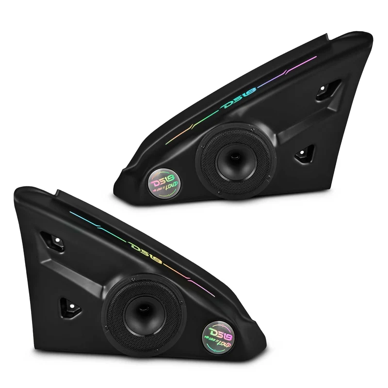 Polaris Slingshot Inside Armrest Speaker Panels Loaded | 2 x PRO-HY6.4MSL and Digital LED Lights | 2015 - Current
