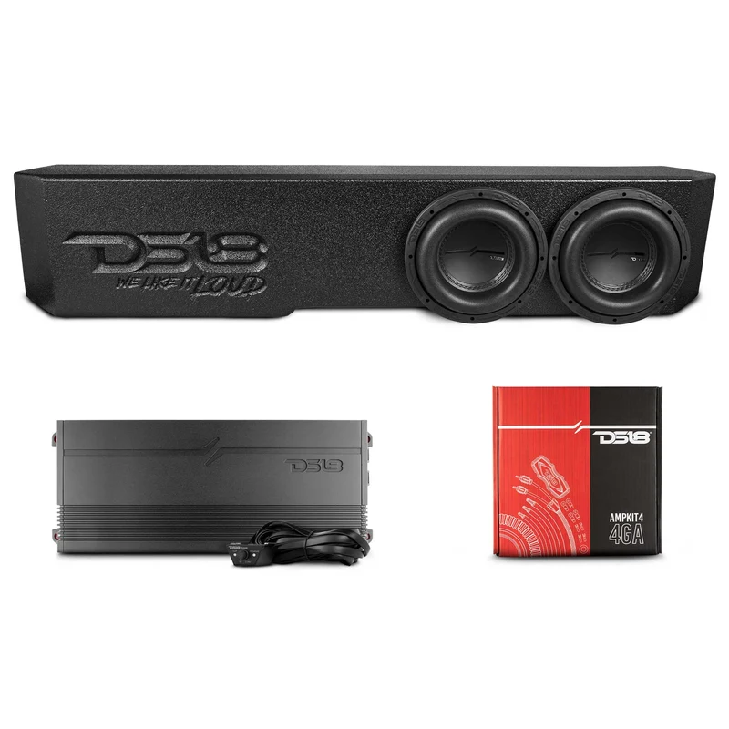 2018-2026 Jeep Gladiator Dual 8” Ported Subwoofer Under Seat Enclosure with Amplifier
