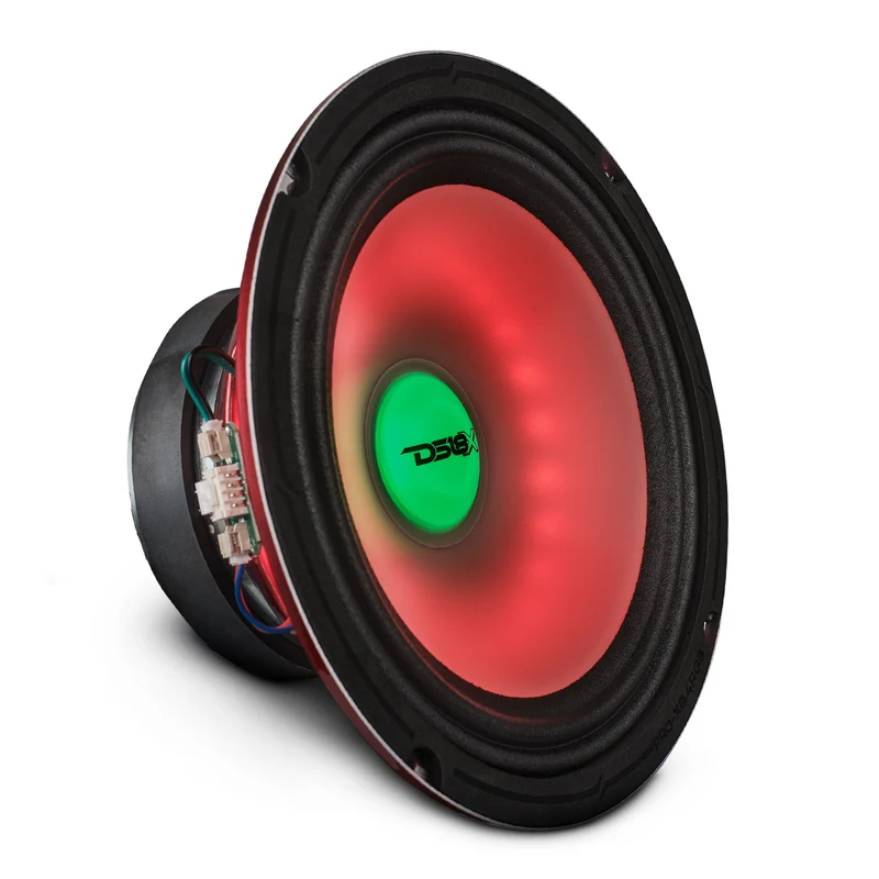 8" Mid-Range Loudspeaker with Dual RGB LED For Cone & Dust Cap 275 Watts 4-Ohm