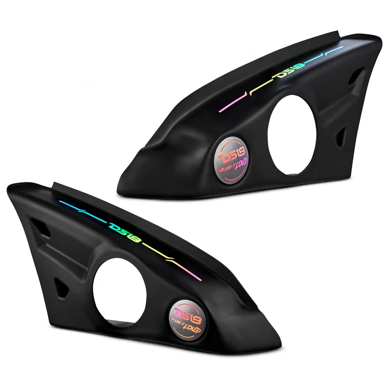 Polaris Slingshot Arm Rest Empty Enclosure With Digital Led Lights fits 2 x 6.5" Speakers | 2015 - Current