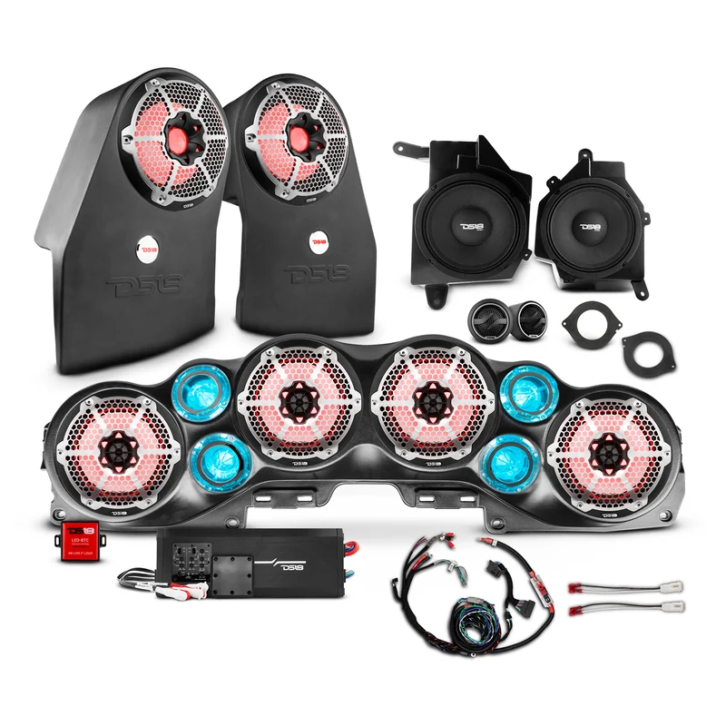 Jeep JL Wrangler 2018–2023 Complete Audio Package – Loaded Sound Bar, Dash Enclosures, Subwoofers & Amplifier