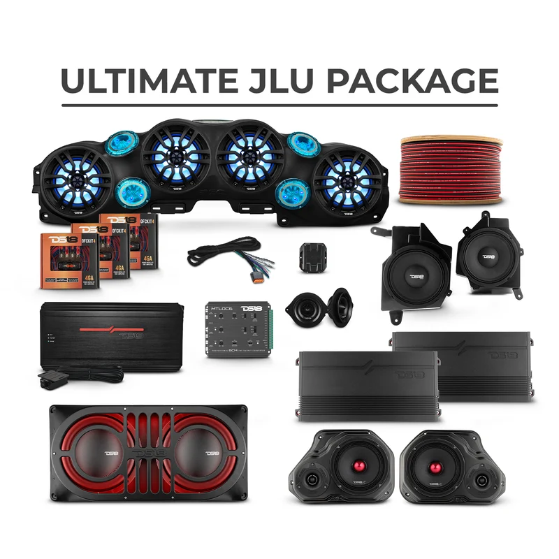 Jeep JLU 2018–2023 Ultimate Package – Loaded Sound Bar, Door Panels, Subwoofers & Amplifiers