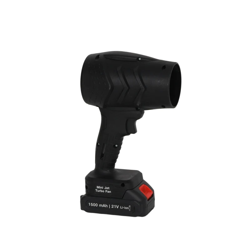 Turbo soplador-limpiador de camping. Negro