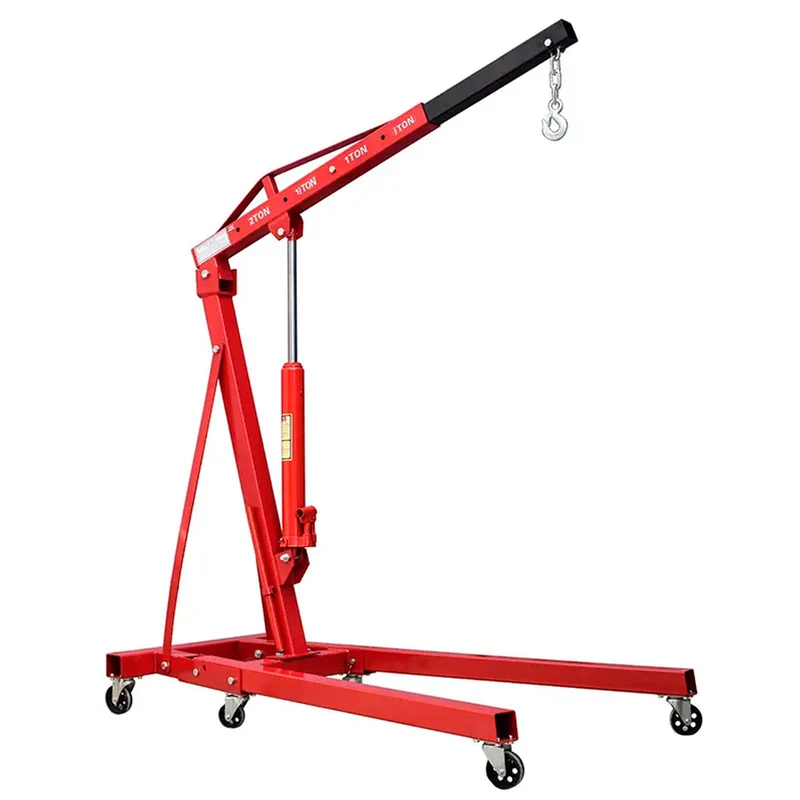 Grúa Pluma hidráulica plegable 2T para motores y talleres