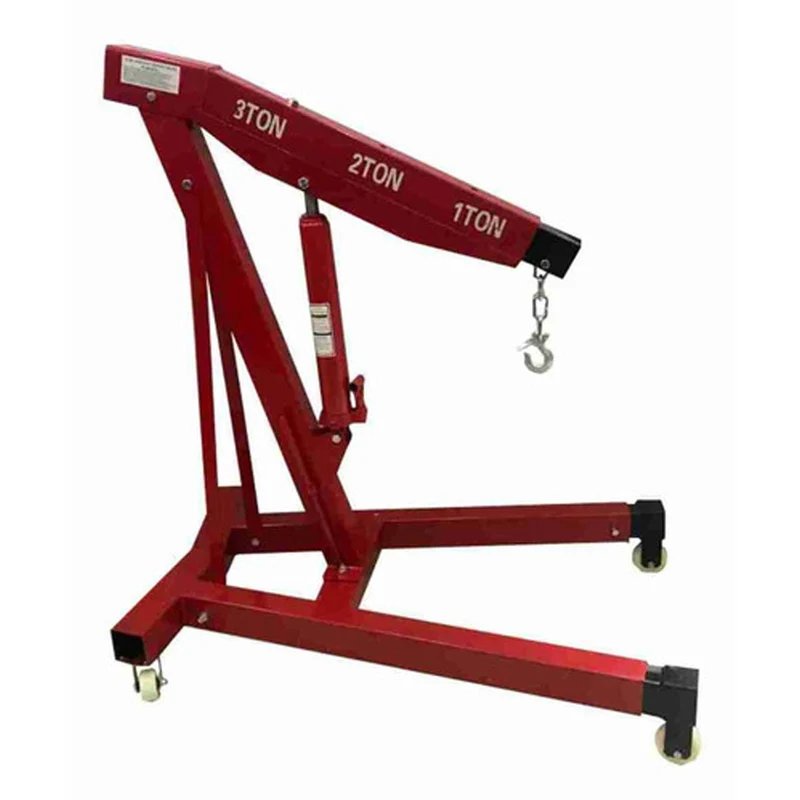 Grúa Pluma hidráulica plegable 3T para motores y talleres