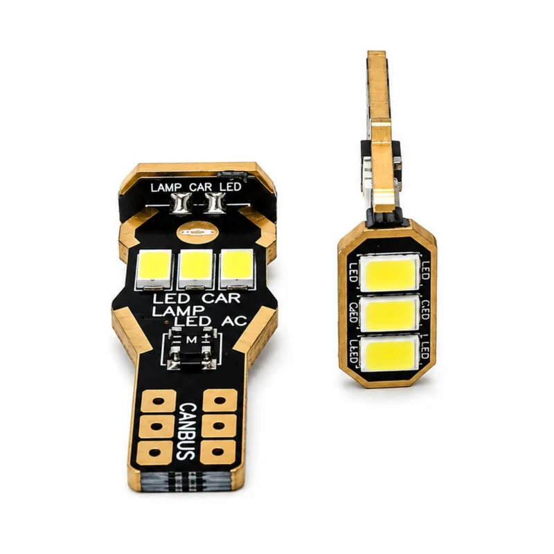 Lámpara LED T15 Canbus Blanca 9 Led 5730 Plana 12v Par