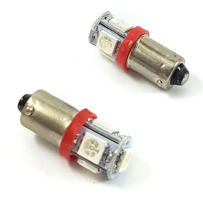 Lampara Ba9S 5 Led 5050 Rojo x2 Un