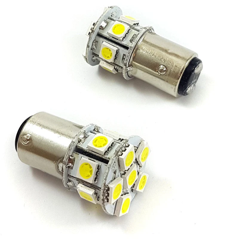Lampara S25 13 Led Blanca 2 Polos Flash