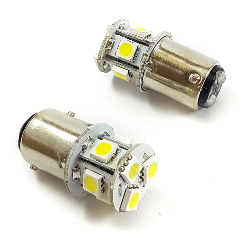 Lampara S25 13 Led Blanca 2 Polos x2 Un.
