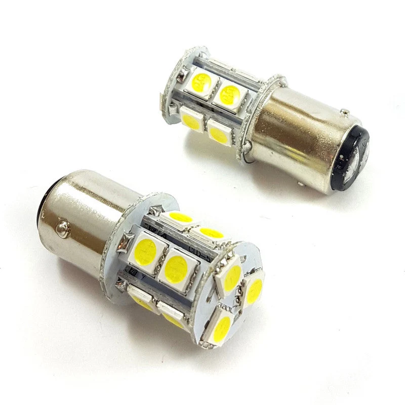 Lampara S25 13 Led Blanca 2 Polos Flash x2 Un