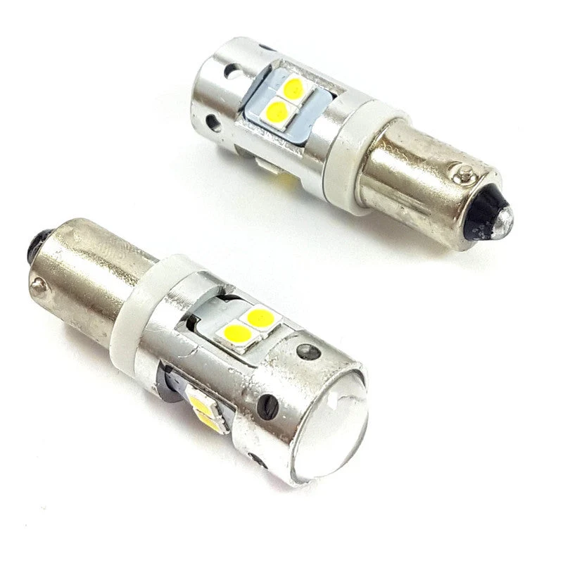 Lampara Ba9S 8 Led 3528 Blanca Canbus x2 Un