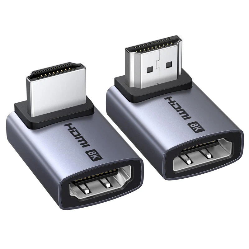 UGREEN HDMI 2.1 Angled Adapter HDMI Connector (48Gbps,90 & 270 Degree)