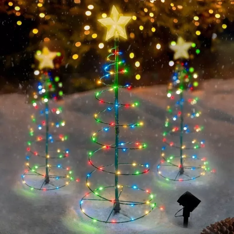 Árbol de Navidad Solar 🎄 SPIRAL MAGIC ✨ (Incluye Panel solar)