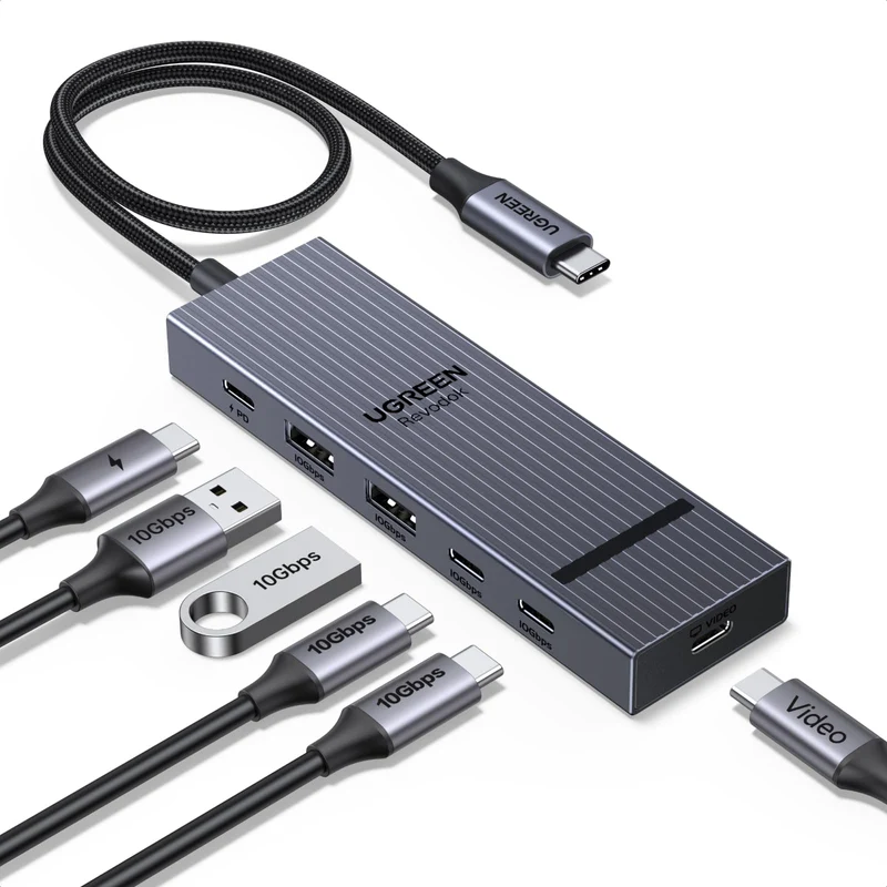 UGREEN Revodok Pro 6-in-1 USB-C Hub (4K@60Hz, 4x 10Gbps, 100W PD)