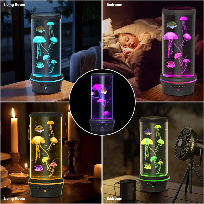Lámpara Medusas 🎆 NEON LIGHTS 💡 (Crea una atmósfera relajante con motor silencioso)