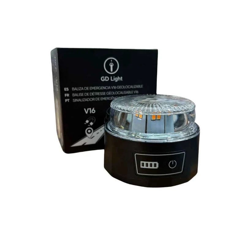 Baliza V16 geolocalizada conectada a DGT 3.0