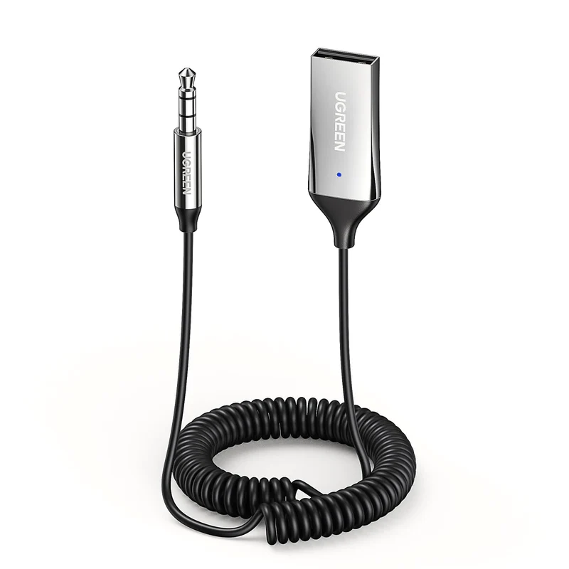UGREEN Bluetooth 6.0 Receiver Jack AUX USB Bluetooth Car Audio Silver