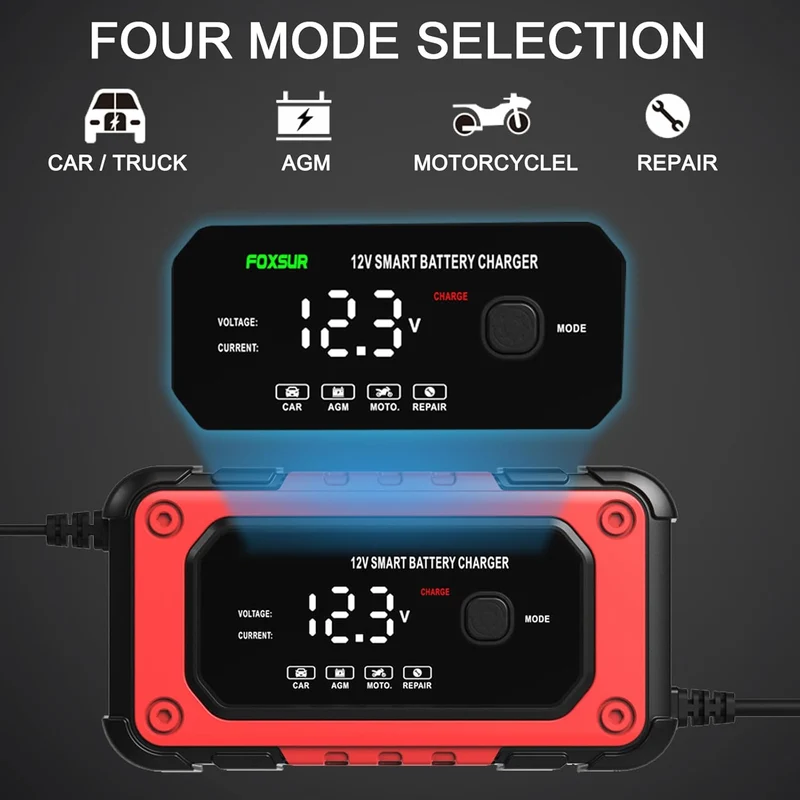 Cargador Inteligente bateria de carro 🚗 ENERGY PRO 🔋 (Carga segura, rapida y fácil de usar)