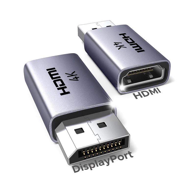 UGREEN DisplayPort to HDMI Adapter 4K 30Hz 2K 60Hz 1080P 120Hz 2 Pieces