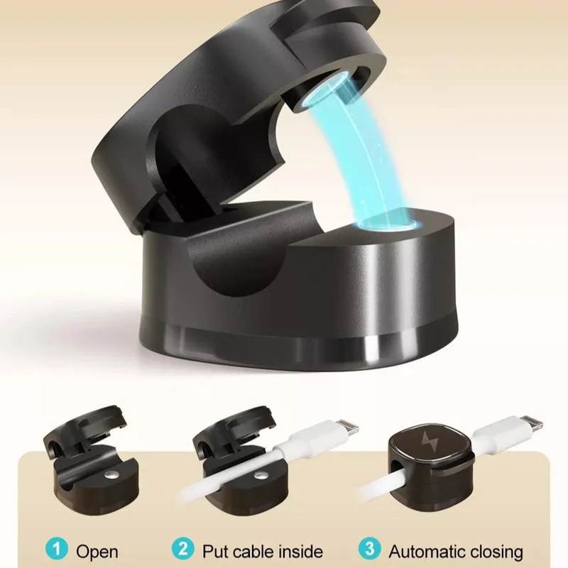 Set x6 Clips Magnéticos para cables 📲 MAGNET PROTECH 💥 (Adhesivo fácil de instalar)